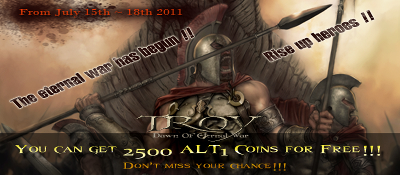 Troy Online 2nd Closed Beta Key and ALT1 Coins Giveaway