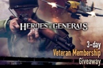 Heroes and Generals 3-day Veteran Membership Giveaway
