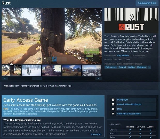 Early Access Rust