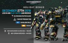 MechWarrior Online Launches Holiday Bonus Event Today