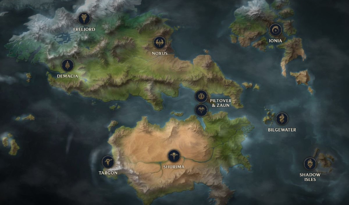 Runeterra MMO Game Devs Tweet A Map And Legends Of Runeterra Character ...