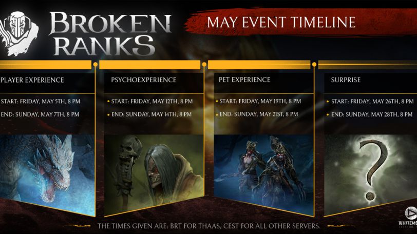 Week-ends XP de Broken Ranks de mai 2023