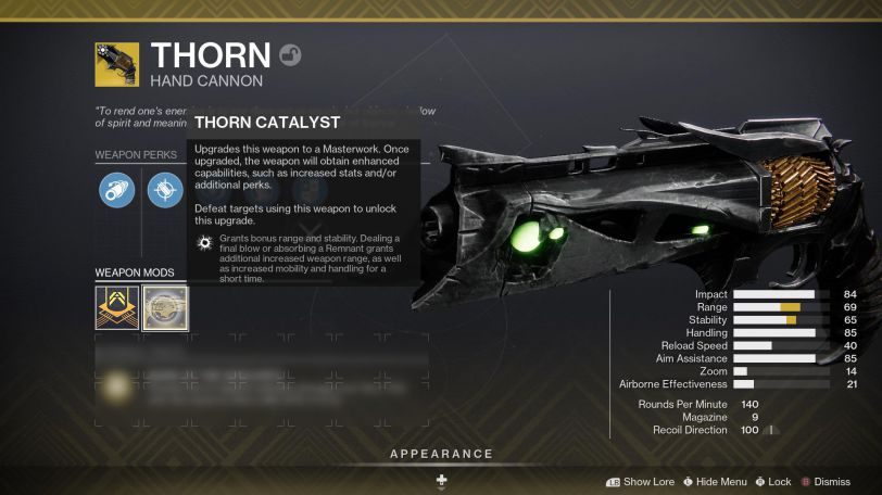 destiny 2 thorn