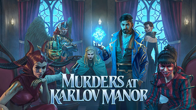 new magic: the gathering arena set announced: "murders at karlov manor” news article card thumbnail