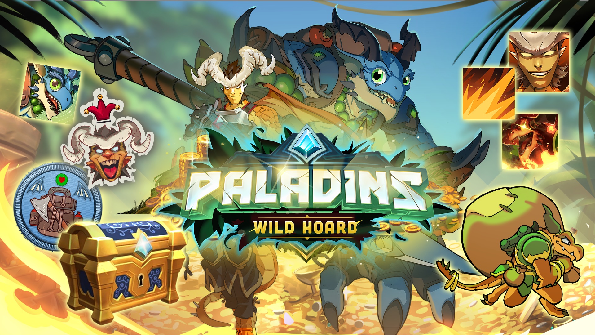 paladins "wild hoard" update kicks off year 7 with trials return, 20 item shop, and new cosmetics news article card thumbnail
