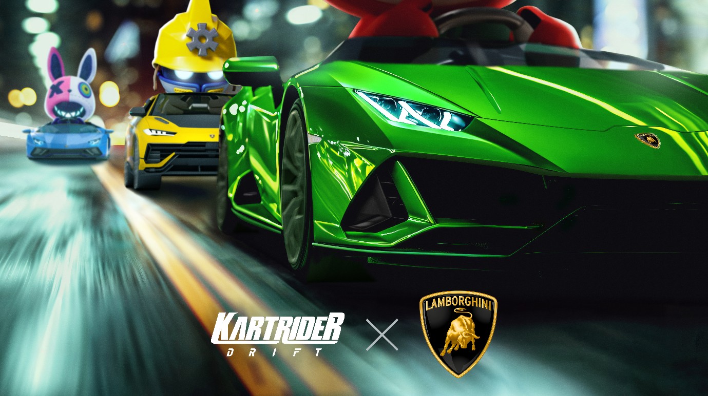 kartrider: drift lets you drive a lamborghini in the new "rise" update news article card thumbnail