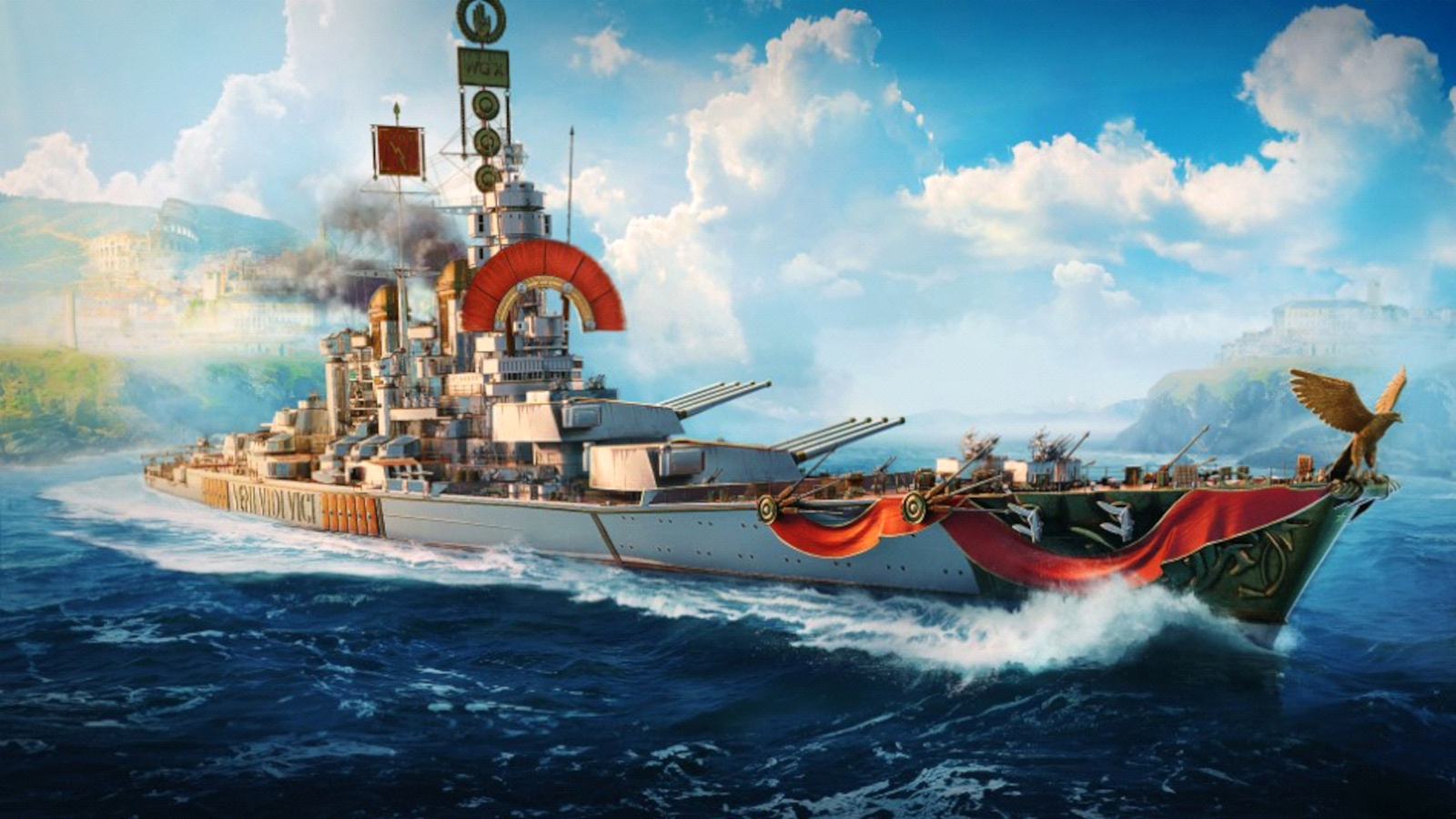 world of warships: legends' latest update sends players on a journey to the roman empire news article card thumbnail