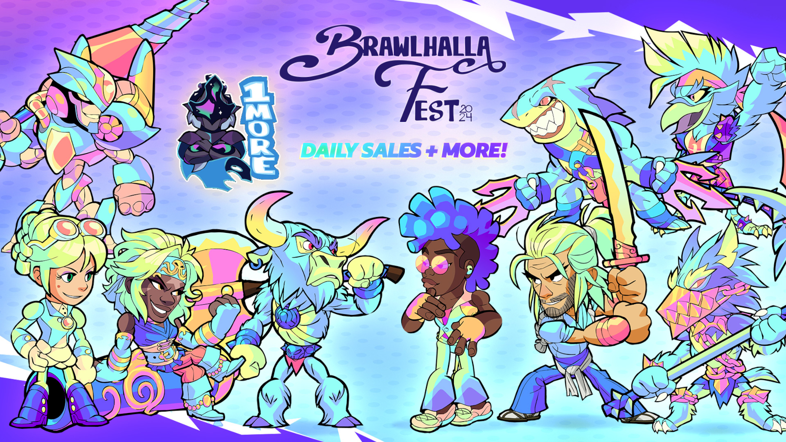 play all 62 legends for free and unlock the bifrost color scheme during the first-ever brawlhalla fest news article card thumbnail