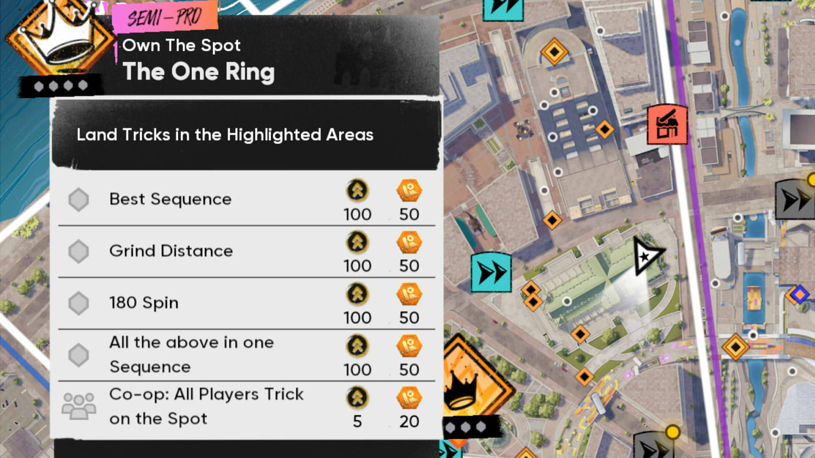 Skate. map challenges