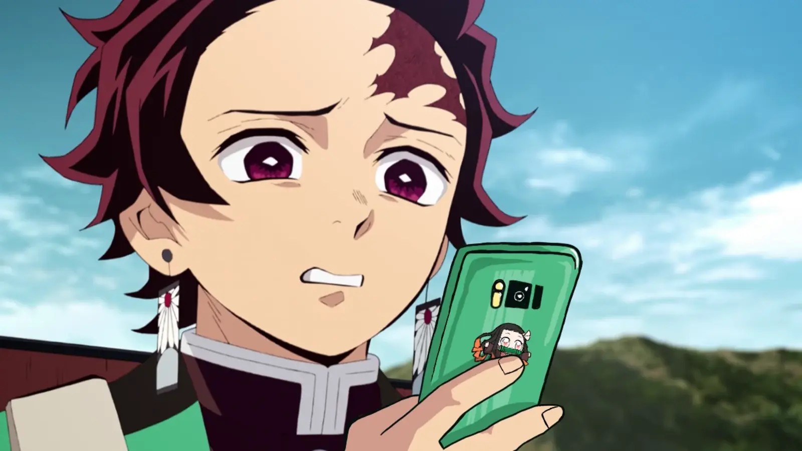 Tanjiro Phone Meme