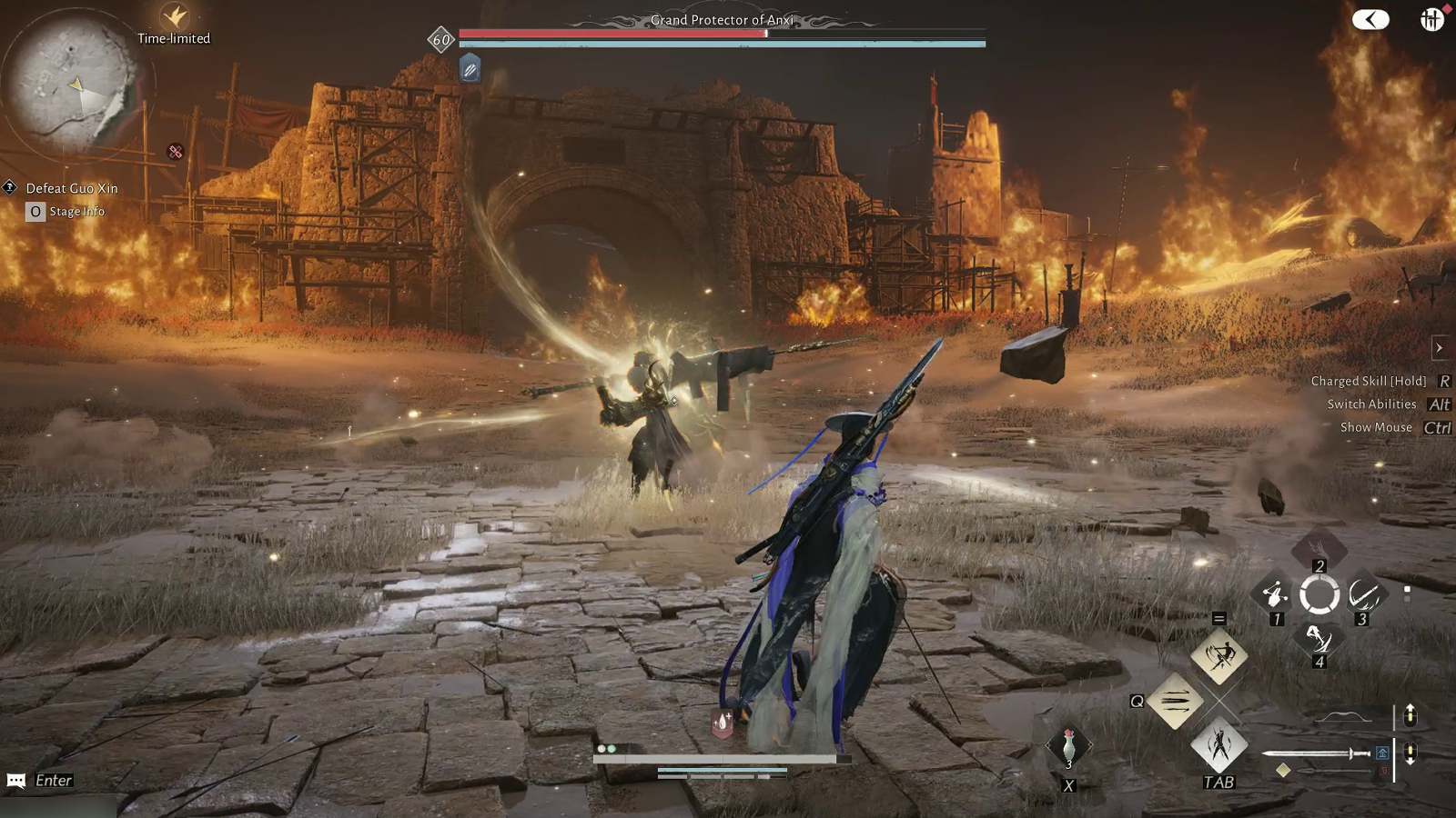 Where Winds Meet Whitecrown Fortress Grand Protector of Anxi Boss Fight