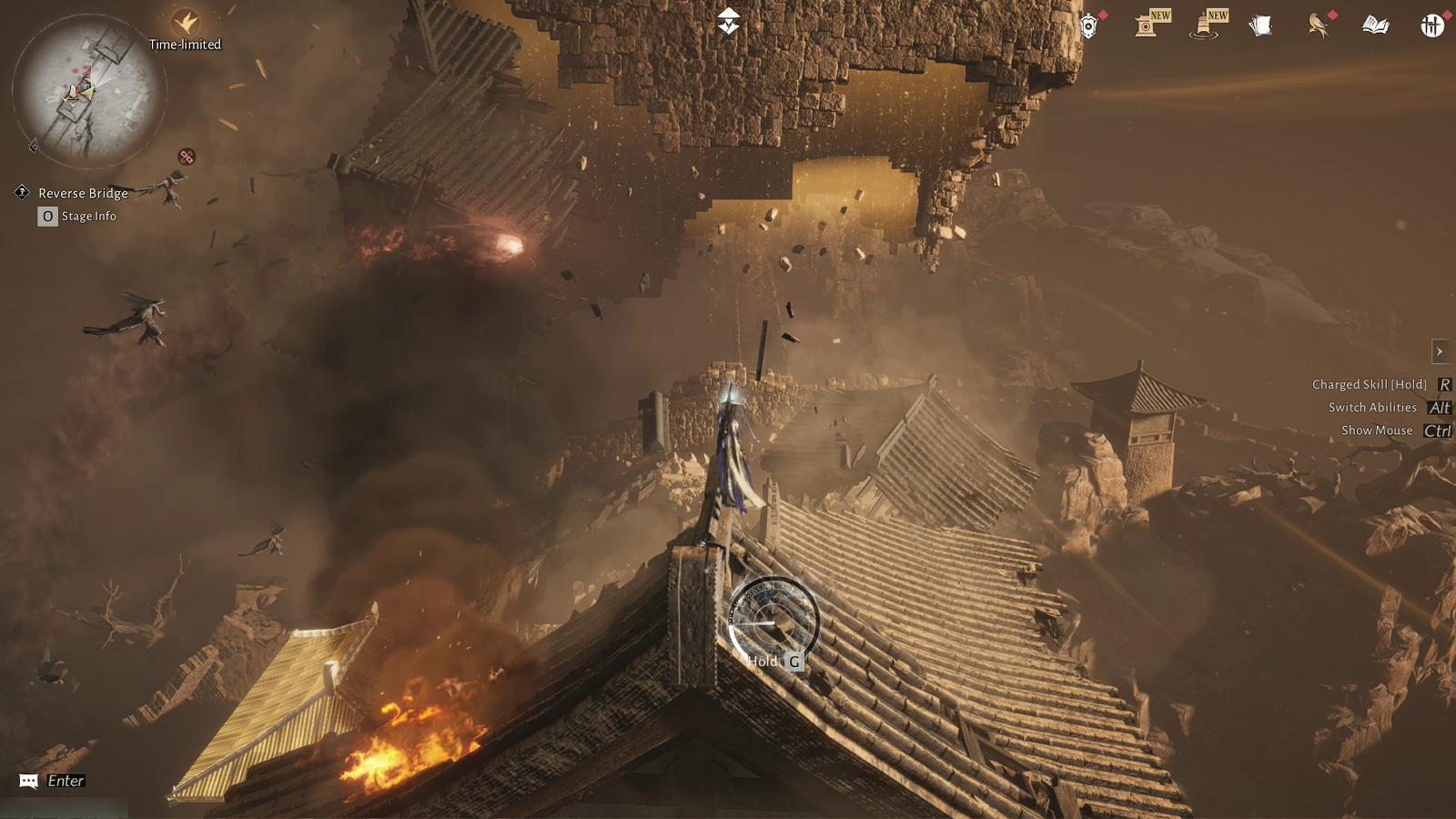 Where Winds Meet Whitecrown Fortress Manipulate Rooftop